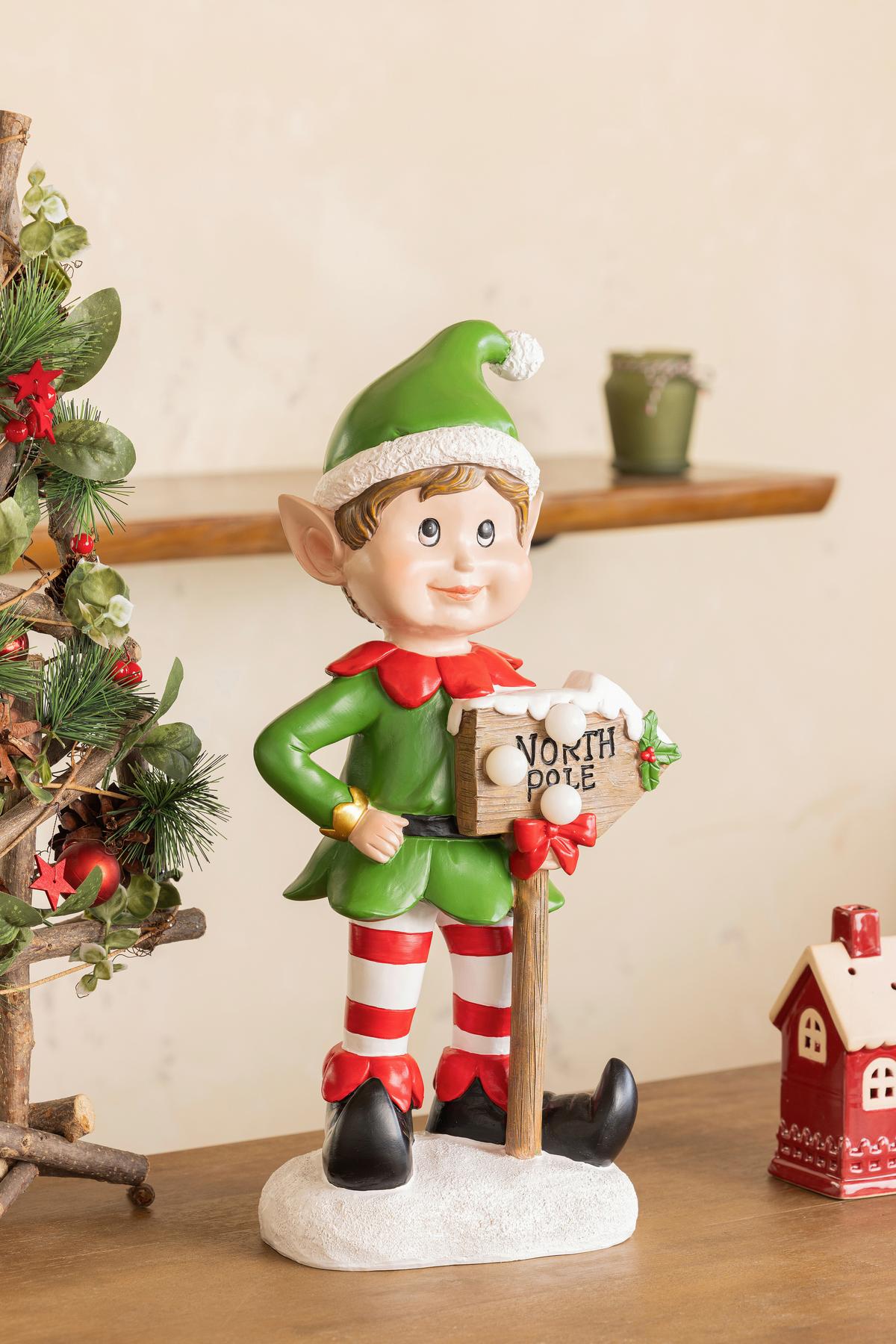 Dekoweihnachtsbaum Frederica - Rot/Braun, KONVENTIONELL, Holz/Kunststoff (19/12/48cm) - Luca Bessoni