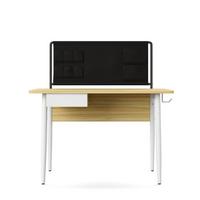 Schreibtisch Freemont Weiß Eichefarben L: 120 cm - Eichefarben/Weiß, Design, Holzwerkstoff/Metall (120/76/60cm) - MID.YOU