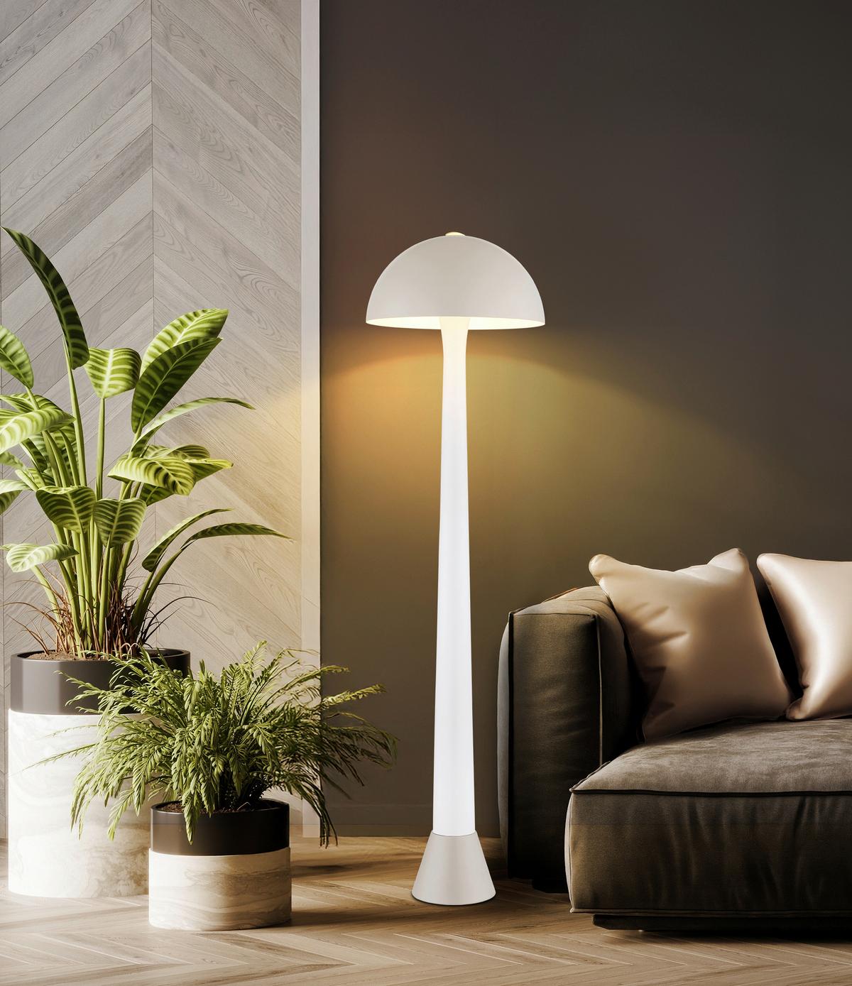 Stehleuchte Exkl. 1xe27, 60w - Sandfarben/Schwarz, Design, Kunststoff/Metall (40/150cm) - Globo