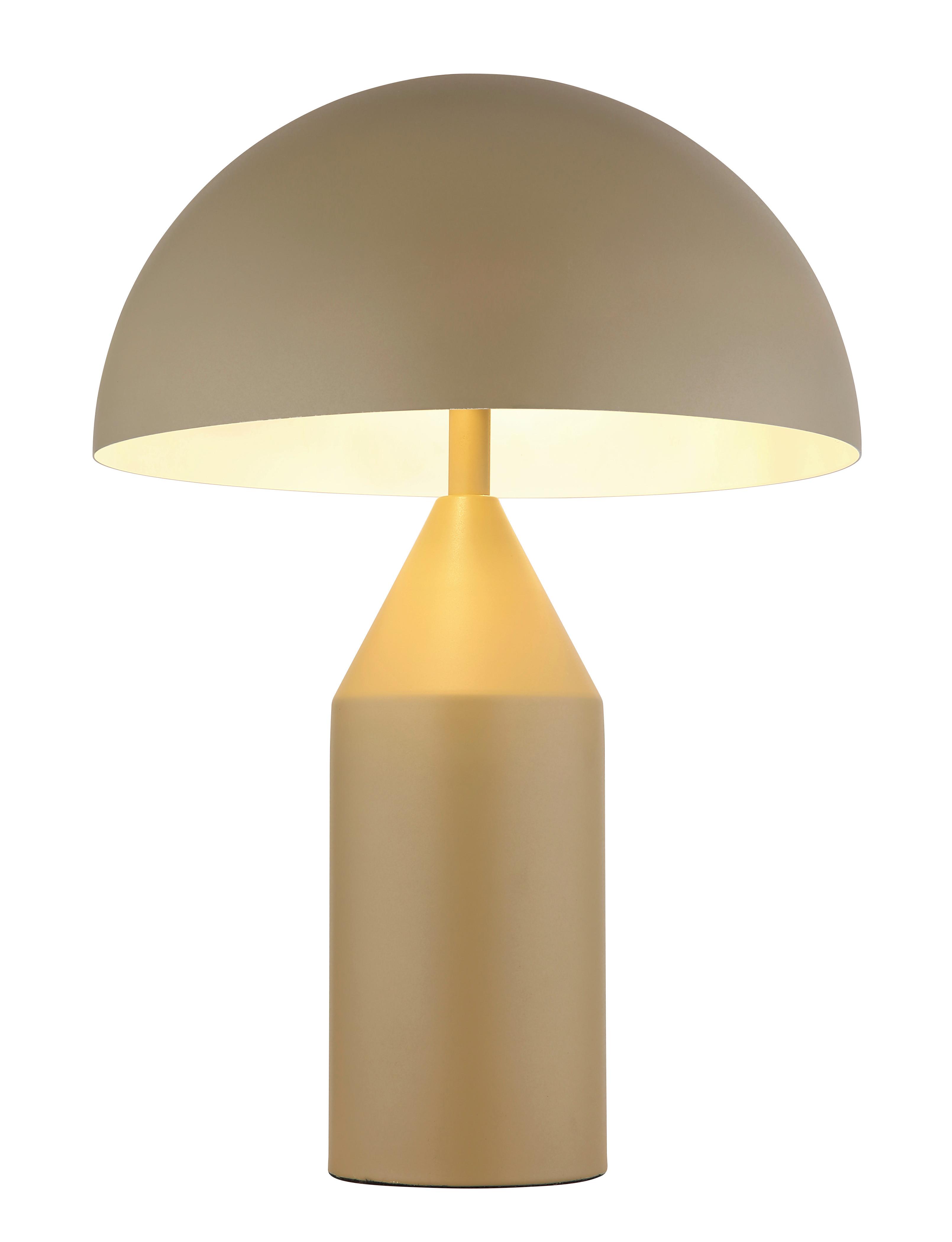 STOLNÁ LAMPA ATOMA - piesková/biela, Design, kov (39cm) - Globo