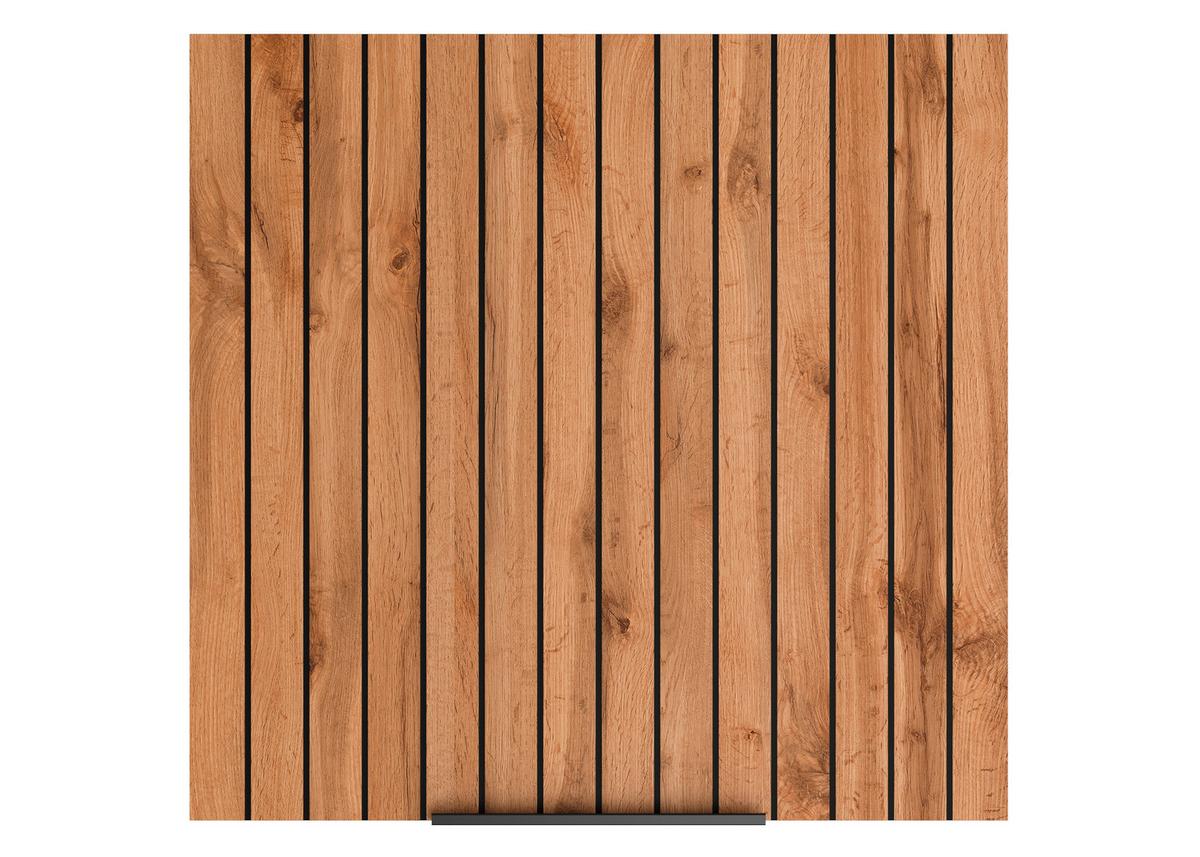 Küchenoberschrank Liverpool Graphit, Eiche Dekor B: 60 Cm - Eiche Wotan/Schwarz, Basics, Holzwerkstoff (60/57/34cm) - Held