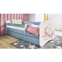 Kinder-/Juniorbett Babydreams inkl. Matratze 80x160 - Blau/Birkefarben, MODERN, Holz/Holzwerkstoff (80/160cm) - MID.YOU