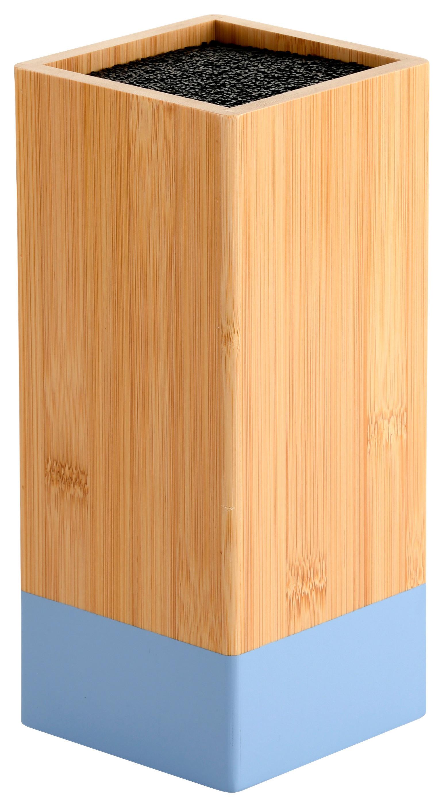 Messerblock Hellblau - Hellbraun/Hellblau, Basics, Holz/Kunststoff (10/10/23cm) - Kesper