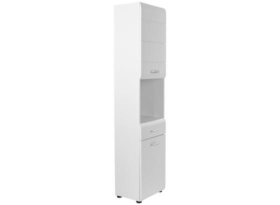 Hochschrank Pearl B: 40cm, Weiß Matt - Schwarz/Weiß, KONVENTIONELL, Holzwerkstoff (40/190/29,6cm) Hochschrank Pearl B: 40cm, Weiß Matt - Schwarz/Weiß, KONVENTIONELL, Holzwerkstoff (40/190/29,6cm)