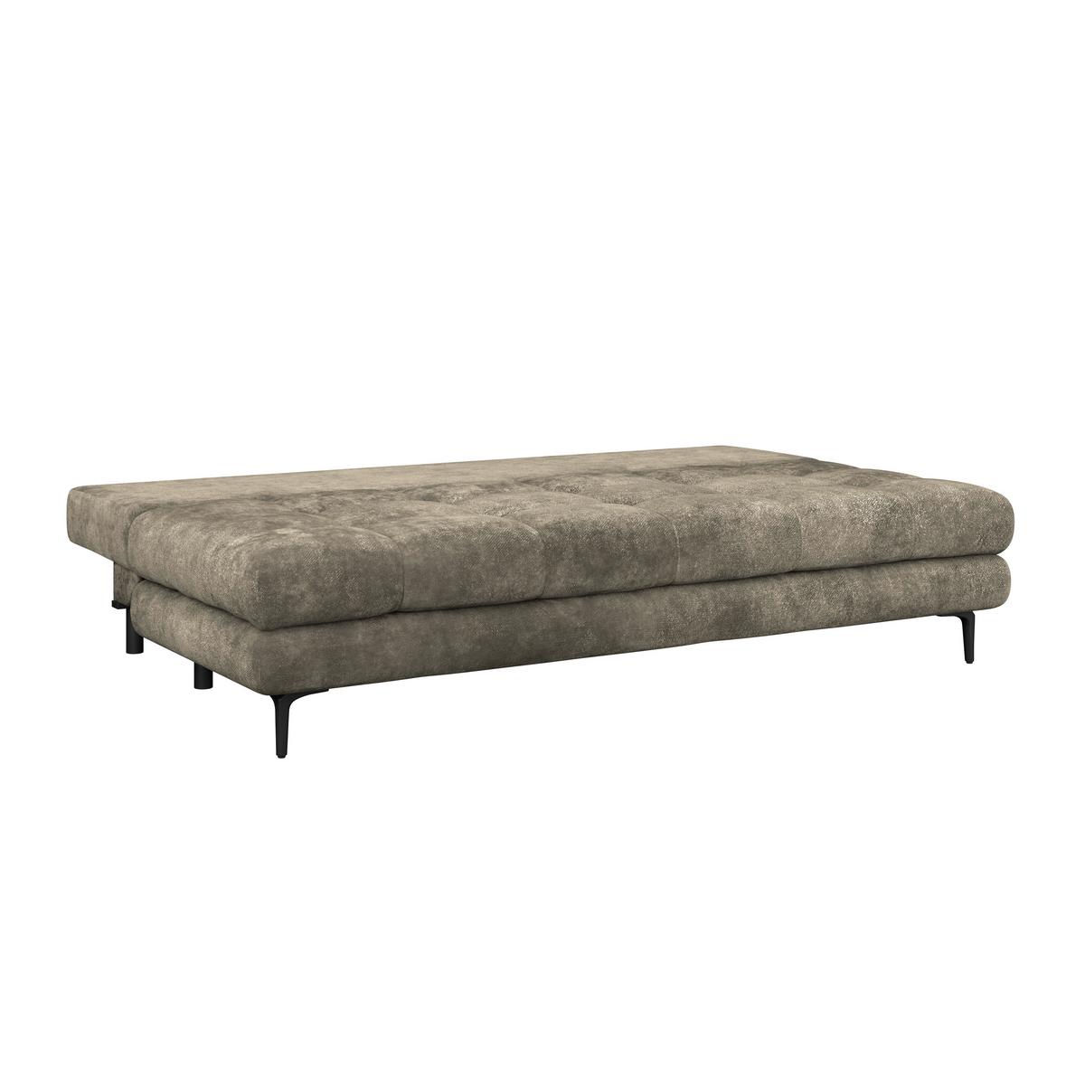 Schlafsofa Perla Mokka B: 203 cm - Schwarz/Mokka, KONVENTIONELL, Textil (203/94/96cm)