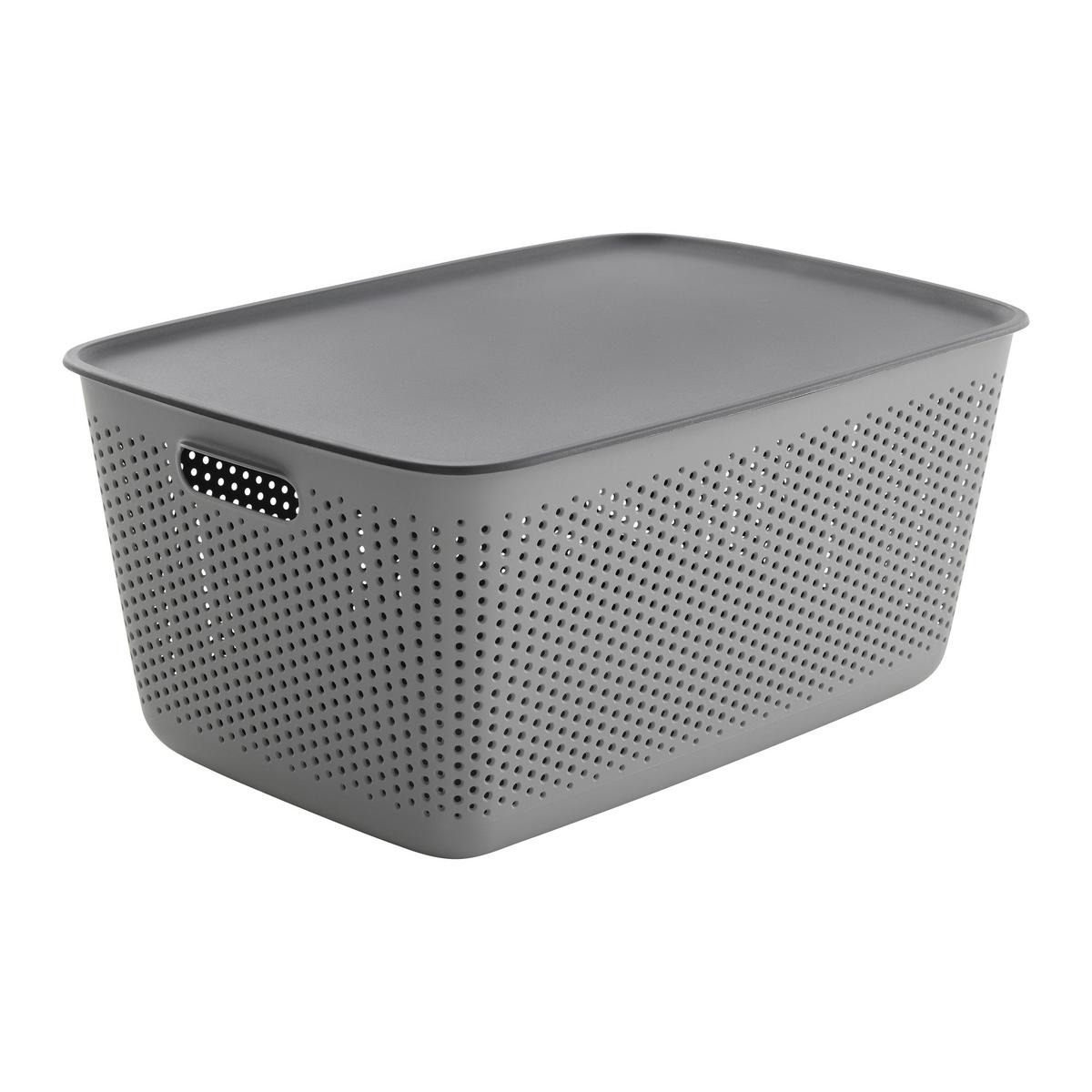 Koš na prádlo MAJA - CA. 45L - šedá, Moderní, plast (58/39/26,5cm) - Mömax