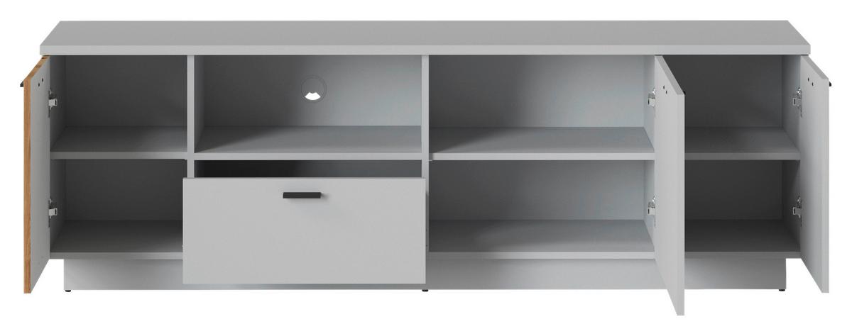 Tv-elem Alverno - tölgyfa színű/kőris, Modern, faalapú anyag (180/59/40cm)