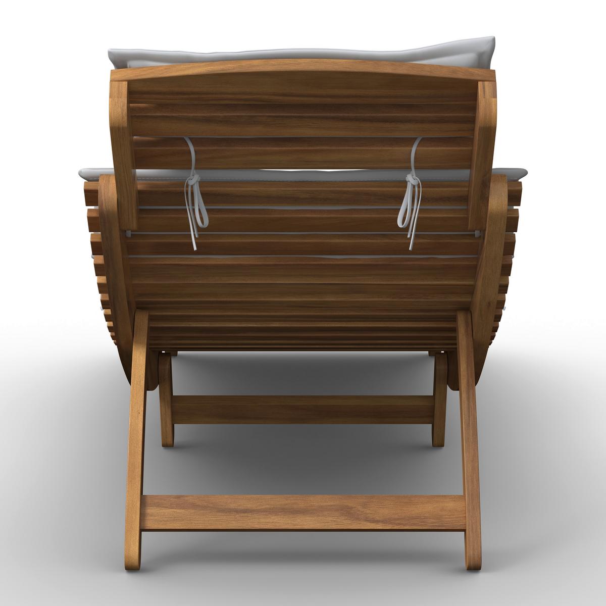 ZÁHRADNÉ LEŽADLO NATALIE - béžová, Natur, drevo/textil (180/62/54cm) - Mömax