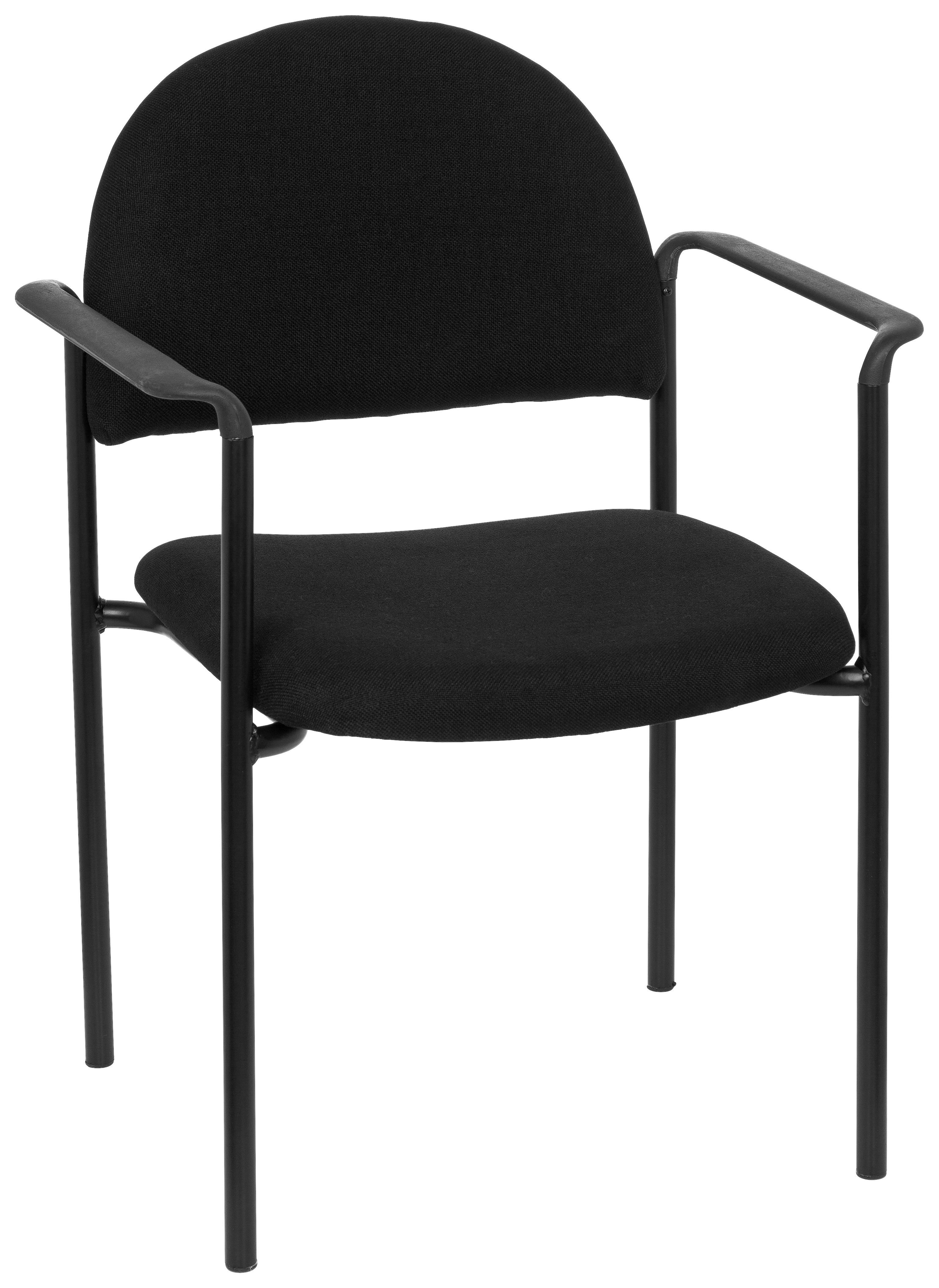 Besucherstuhl Xt 700 Schwarz Bis 120 Kg - Schwarz, Basics, Kunststoff/Textil (55/84/42cm) - MID.YOU