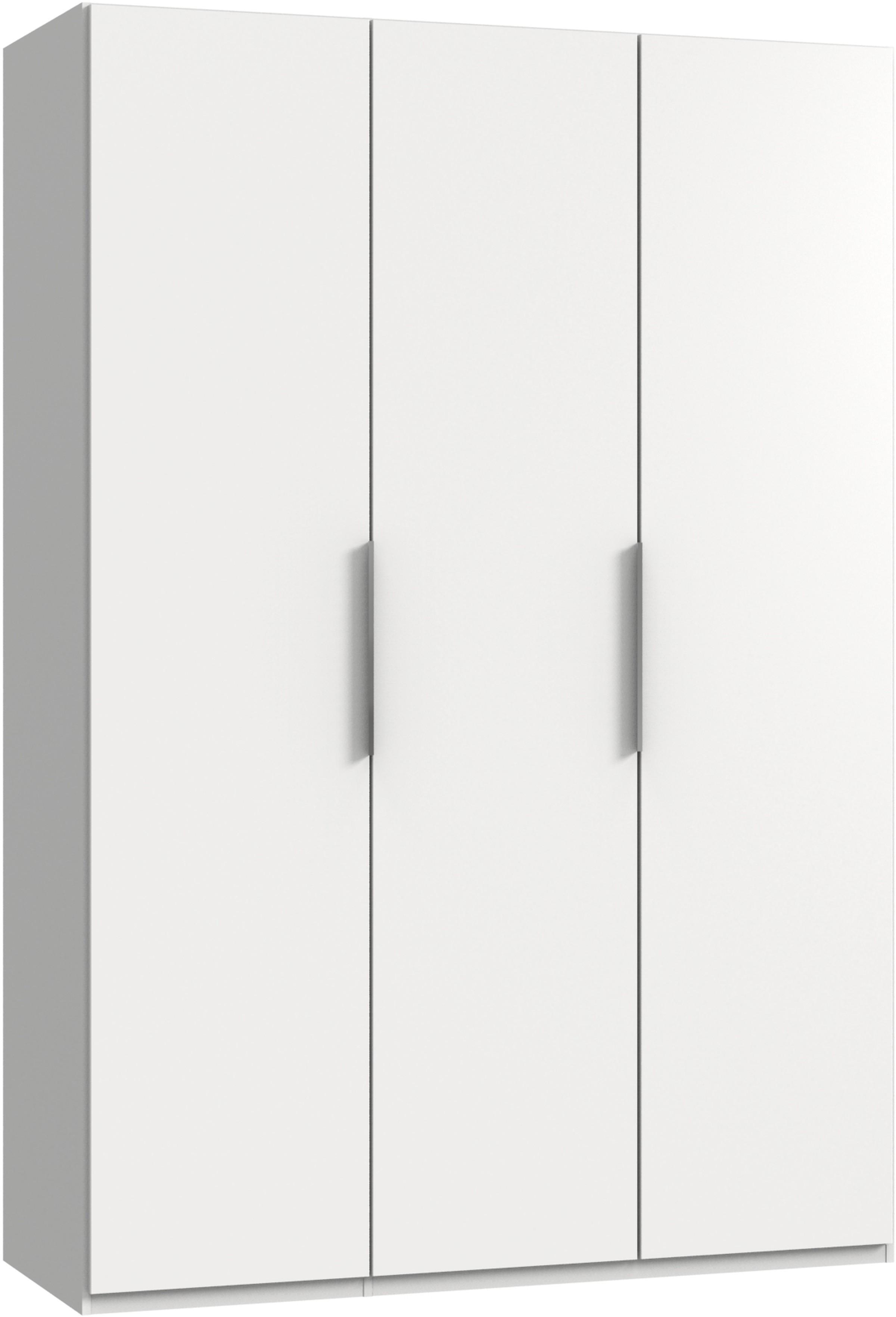 Drehtürenschrank B: 150 Cm Level, Weiß - Weiß, MODERN, Holzwerkstoff (150/216/58cm) - MID.YOU