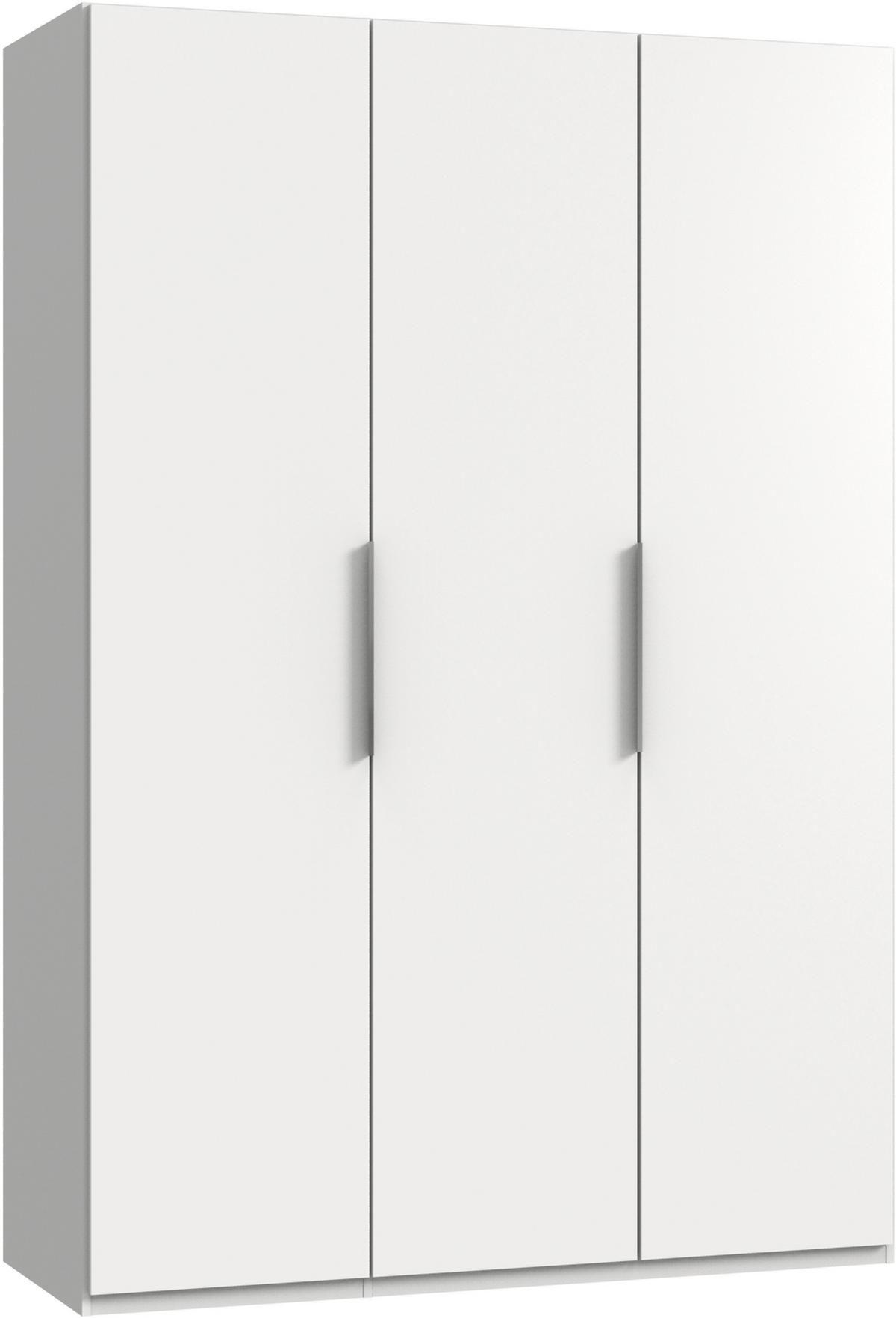 Drehtürenschrank B: 150 cm Level, Weiß - Weiß, MODERN, Holzwerkstoff (150/216/58cm) - MID.YOU