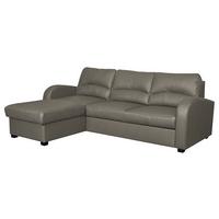 Ecksofa Tilo Schlammfarben S: 168 cm - Schlammfarben/Schwarz, Design, Leder/Textil (168/227cm) - Livetastic