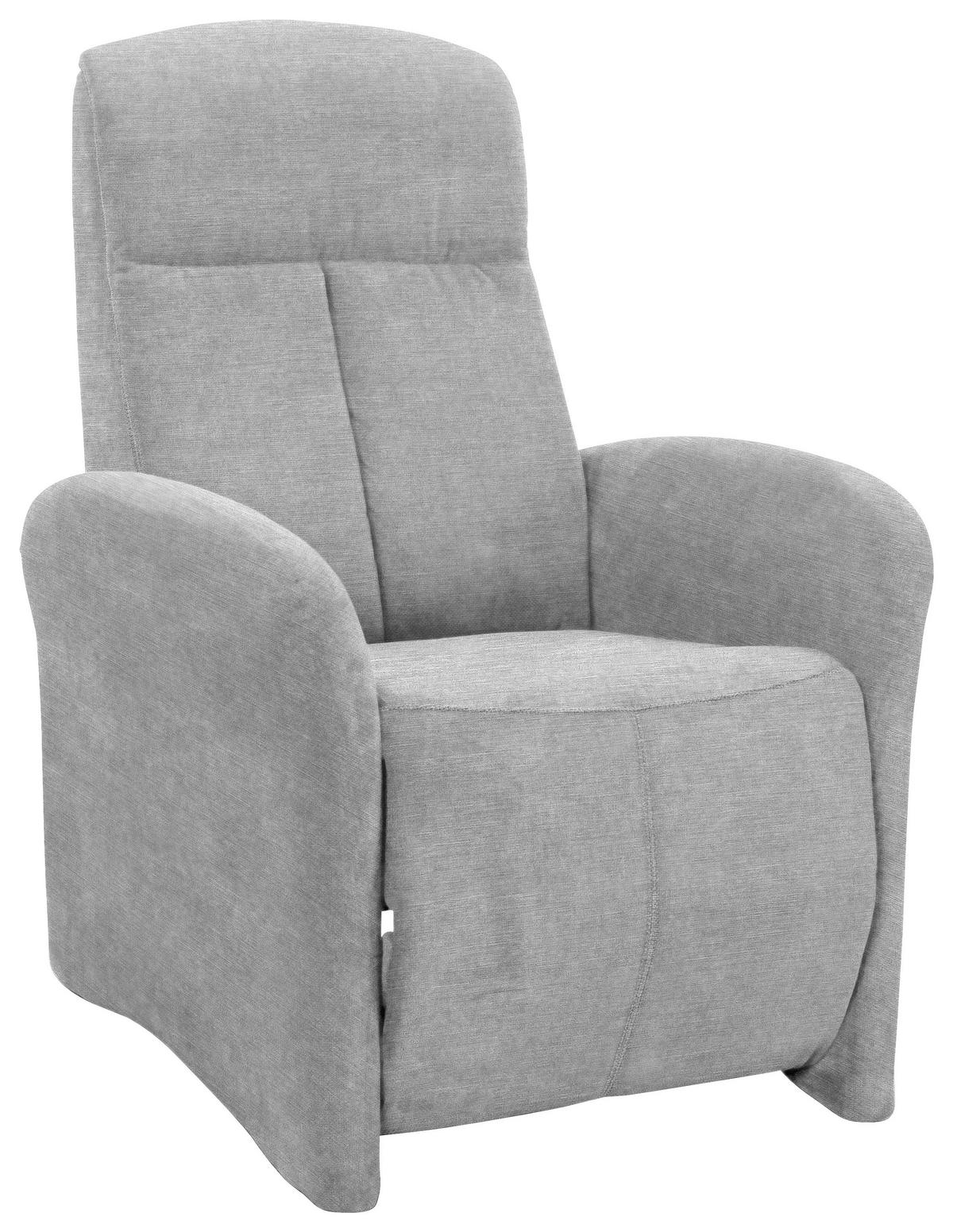 Tv-fotel Ralf - világosszürke, Modern, textil (75/108/87cm)