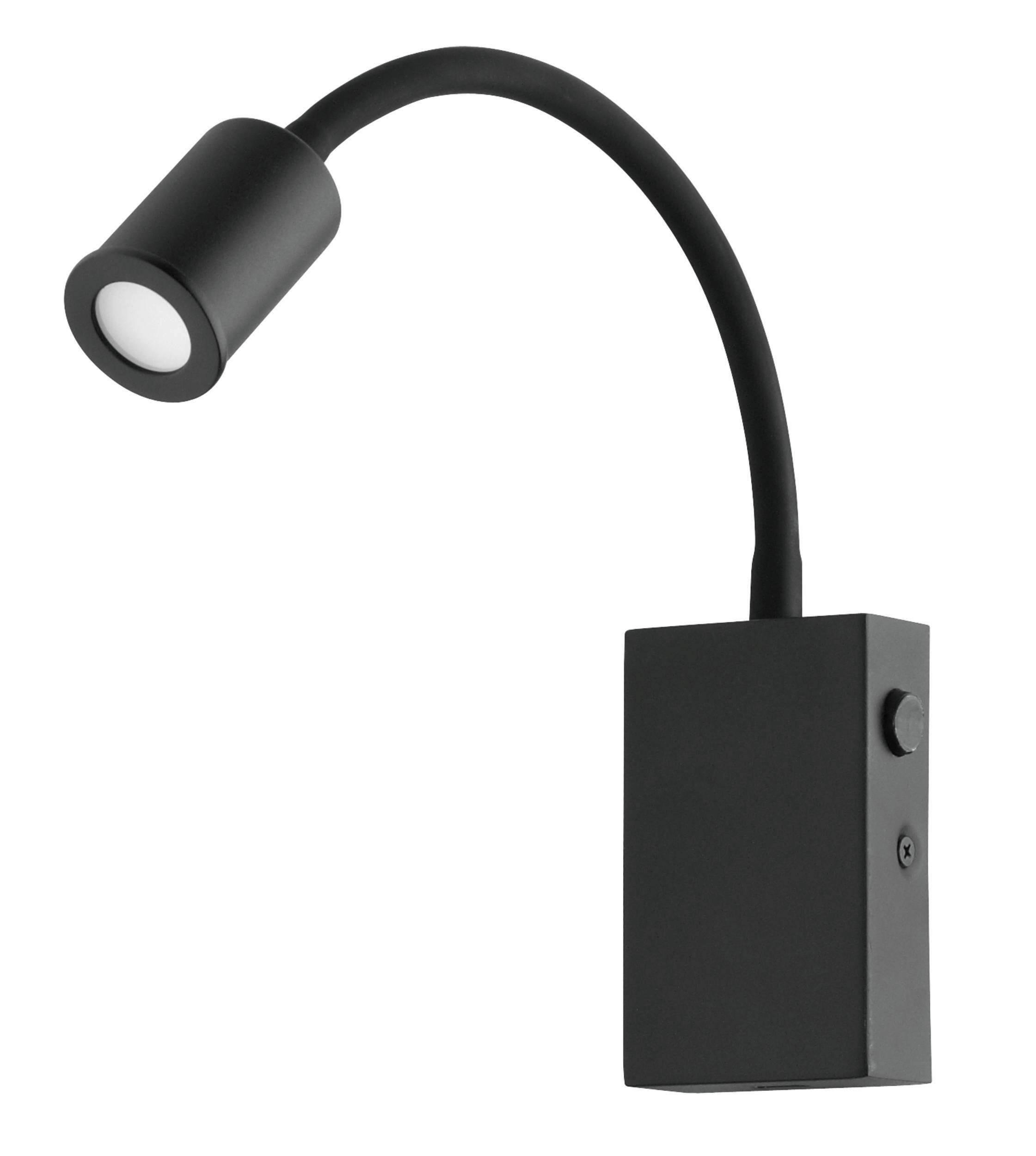 Wandleuchte 33452_tazzoli - Schwarz, KONVENTIONELL, Kunststoff/Metall (6,5/30cm) - Eglo