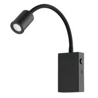 Wandleuchte 33452_tazzoli - Schwarz, KONVENTIONELL, Kunststoff/Metall (6,5/30cm) - Eglo