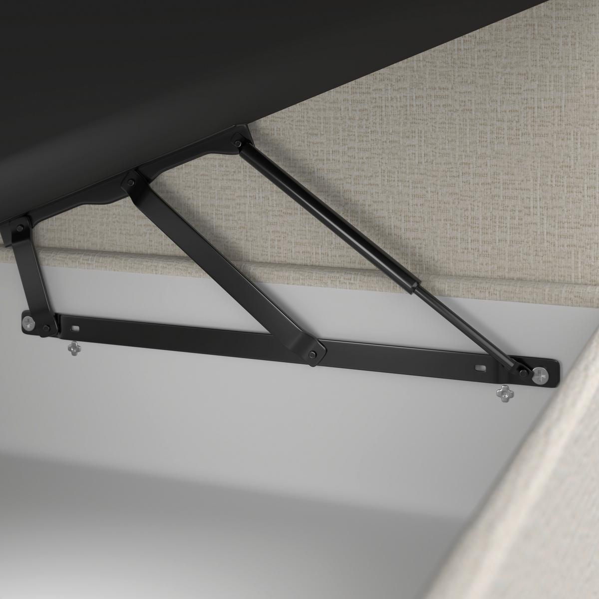 Boxspringová postel IMOLA 180x200, krémová - černá/krémová, Moderní, dřevo/textil (160/200cm) - Bessagi Home