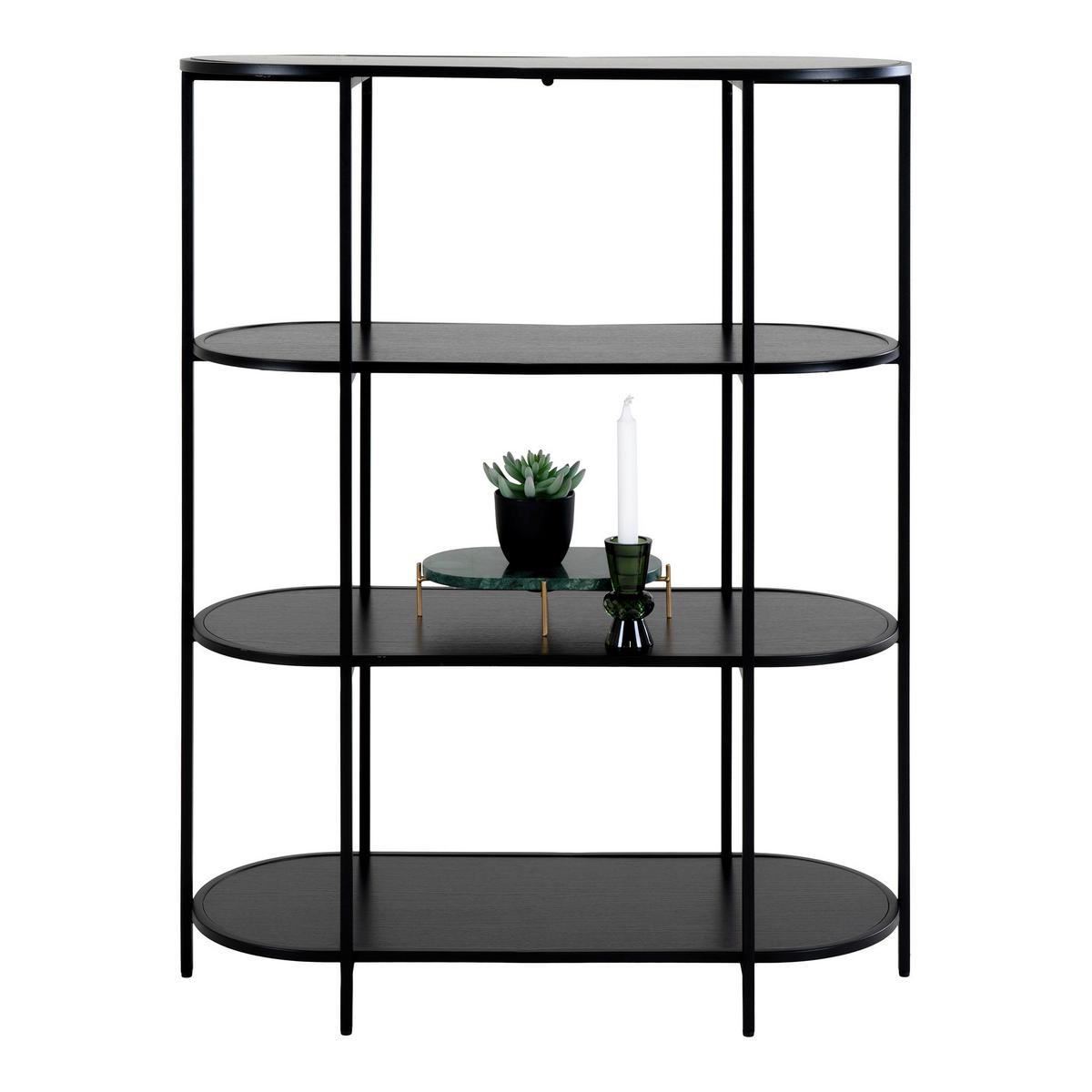 Standregal Vita Schwarz B: 85cm - Schwarz, Design, Holzwerkstoff (85/111/36cm) - MID.YOU