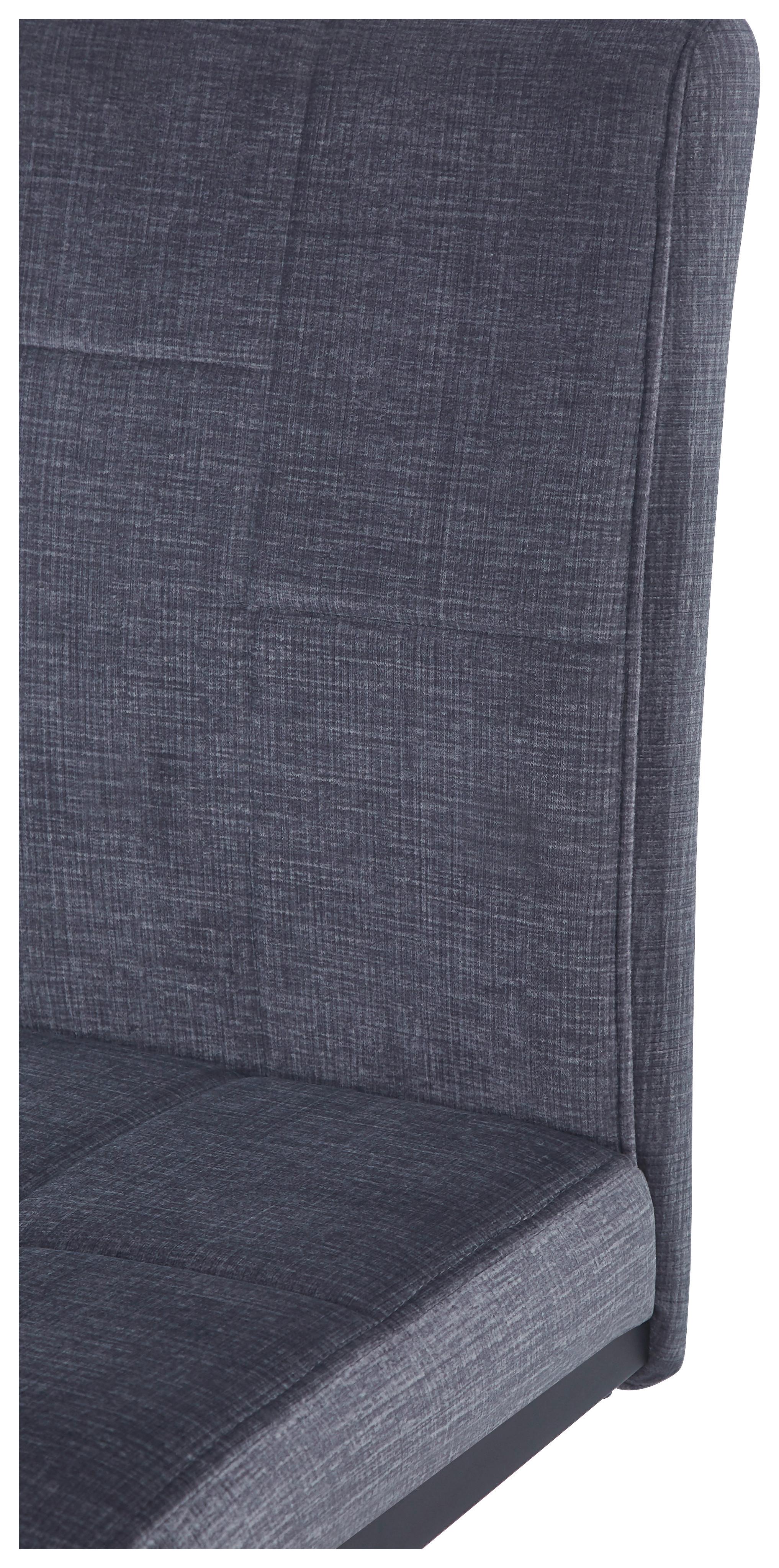 Schwingstuhl Tilos Samt Dunkelgrau, B: 41 cm - Dunkelgrau/Schwarz, KONVENTIONELL, Textil/Metall (41/98/55cm) - MID.YOU