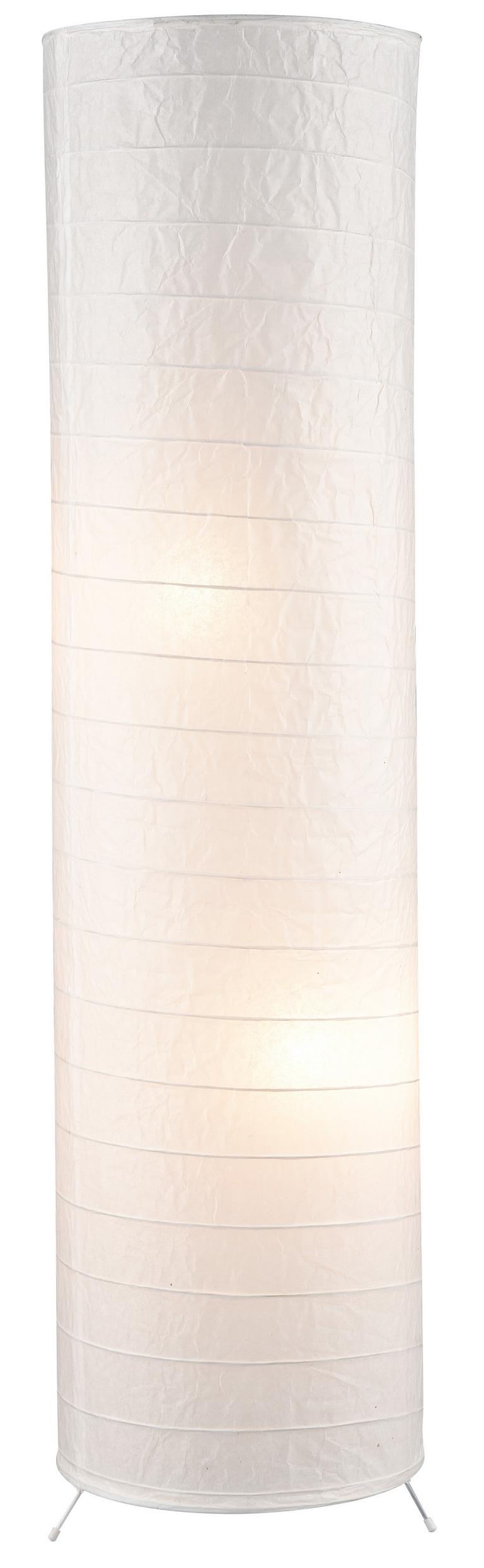 Homezone Stehlampe Julia mit Weißem Papierschirm, Zylinderform Weiß