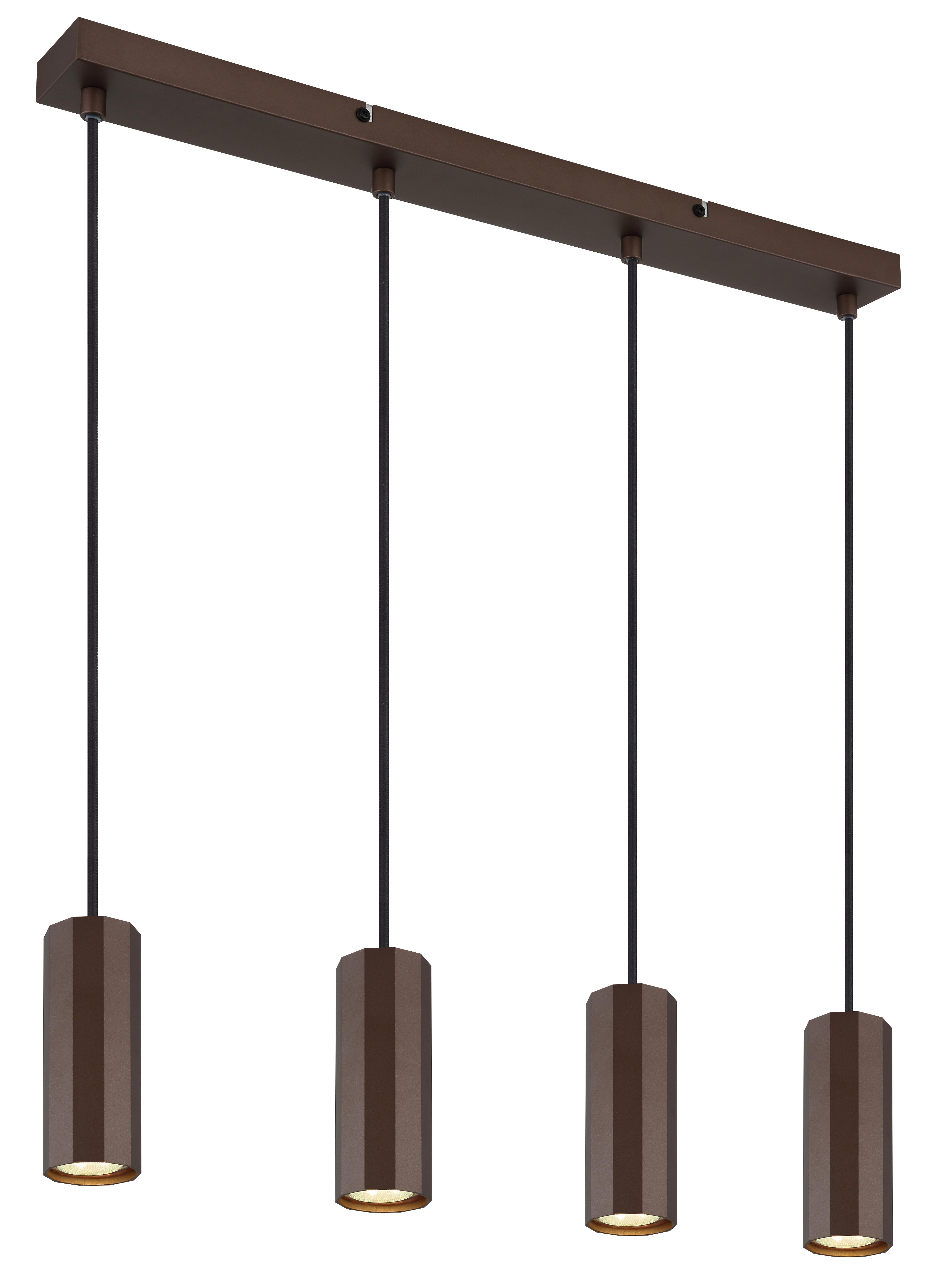 Hängeleuchte 57919-4h - Bronzefarben, Design, Metall (61/6/120cm) - Globo