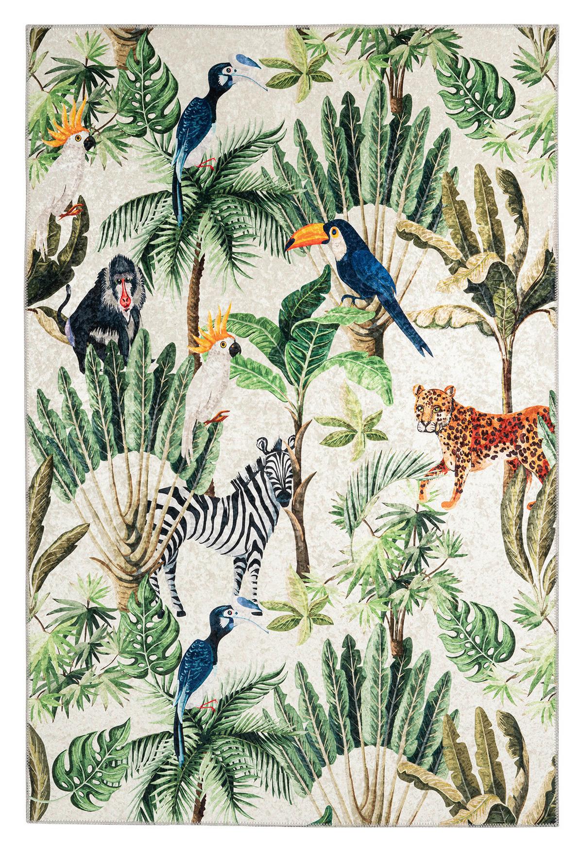 Flachwebteppich My Exotic - Multicolor, Design, Textil (160/230cm) - Obsession