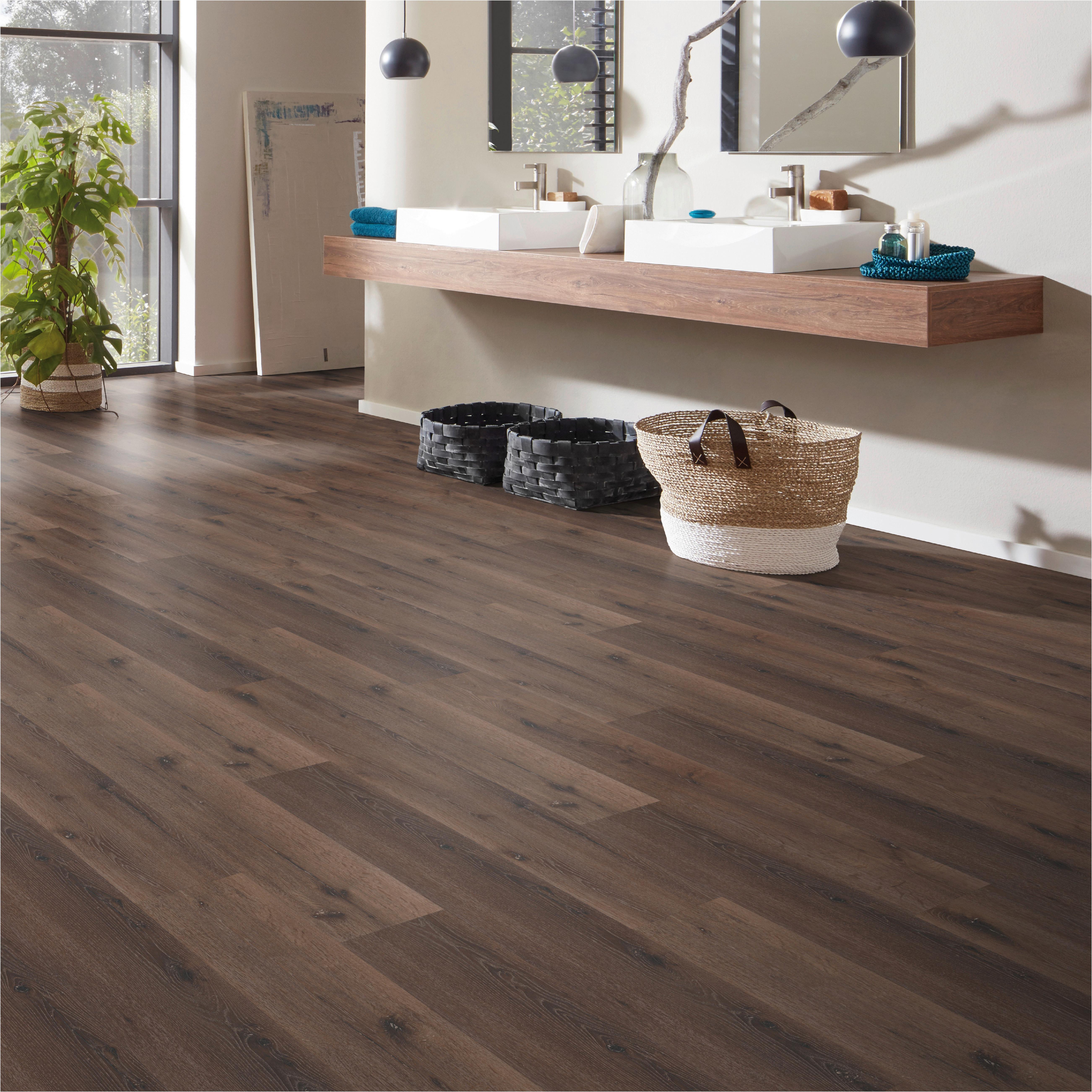 Designboden Eichefarben /Mokka Landhausdiele Stärke 3,8mm - Eiche dunkel/Eichefarben, Basics, Kunststoff (122/22.8/0.38cm)