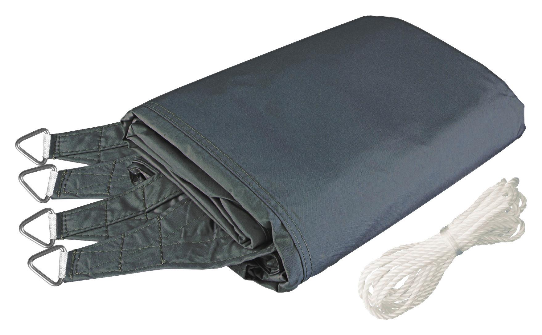 Sonnensegel Quadrat 3x3 M - Anthrazit, Basics, Kunststoff (300/300cm)