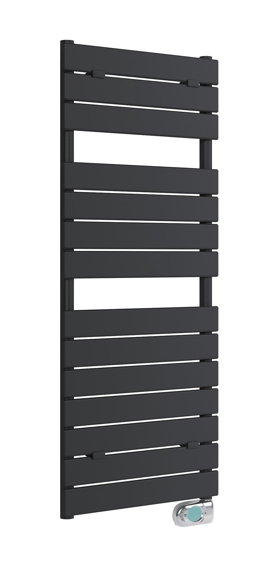 Handtuchheizkörper E-Pisa 50x121,3 cm Gerade 500 W - Schwarz, Basics, Metall (50/121,3cm) - Sanotechnik