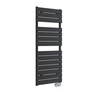 Handtuchheizkörper E-pisa 50x121,3 Cm Gerade 500 W - Schwarz, Basics, Metall (50/121,3cm) - Sanotechnik