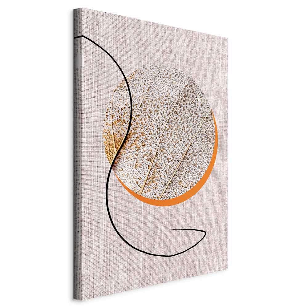 Leinwandbild Moon Orange Cappuccino B: 40 cm - Orange/Cappuccino, Basics, Holzwerkstoff/Textil (40/60/1.2cm) - artgeist