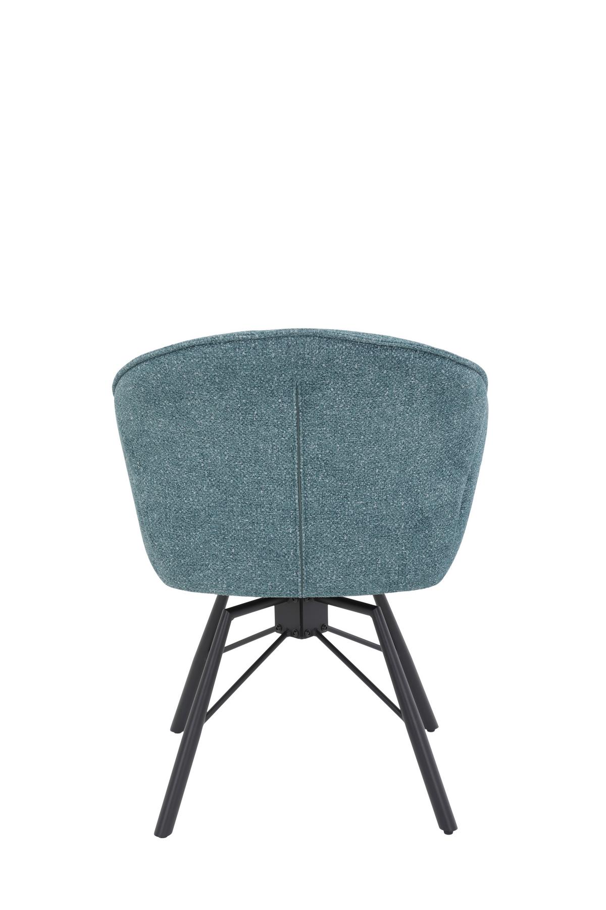 Armlehnstuhl-set Bristol S 2er-Set - Salbeigrün/Schwarz, MODERN, Textil/Metall (62/83/66cm) - MID.YOU