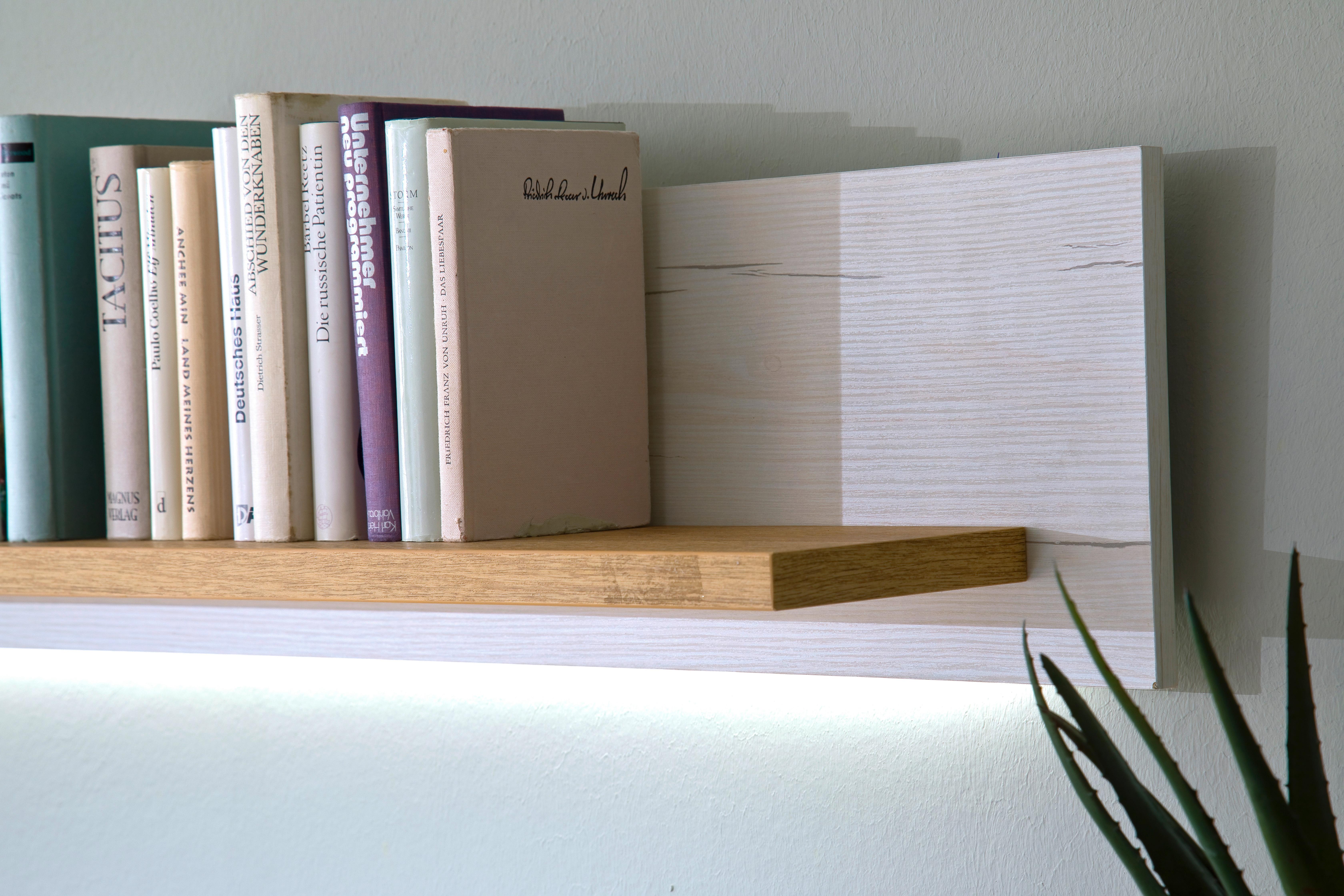 Wandboard Madrid B: 181 cm Eiche-/Pinienfarben - Eichefarben/Pinienfarben, Design, Holzwerkstoff (181/24/22cm) - MID.YOU