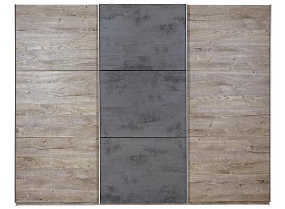 Schwebetürenschrank Malta 270x210 cm - Dunkelgrau/Eichefarben, MODERN, Holzwerkstoff (270/210/60cm) Schwebetürenschrank Malta 270x210 cm - Dunkelgrau/Eichefarben, MODERN, Holzwerkstoff (270/210/60cm)