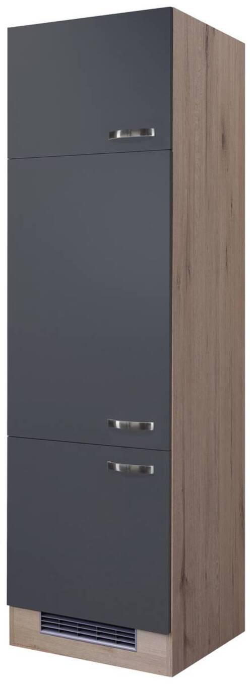 Skříňka na spotřebiče SHADOW GIT60 šedá - dub San Remo/tmavě šedá, Moderní, kov/kompozitní dřevo (60/200/57cm)