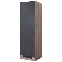 Skrinka na spotrebiče SHADOW GIT60 sivá - dub San Remo/farba ušľachtilej ocele, Modern, kov/kompozitné drevo (60/200/57cm)