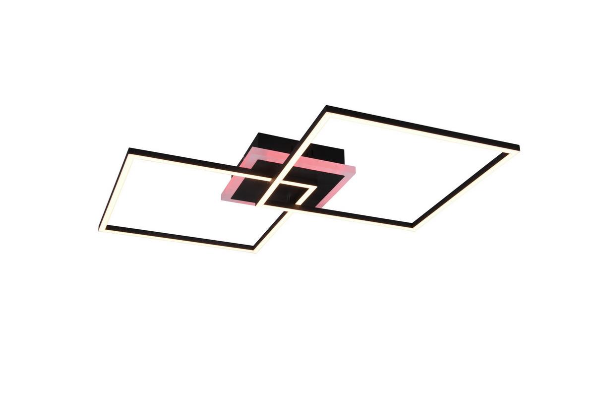 Led-deckenleuchte Arribo L: 61 Cm Mit Farbwechsler - Schwarz, Basics, Metall (61/61/8cm)