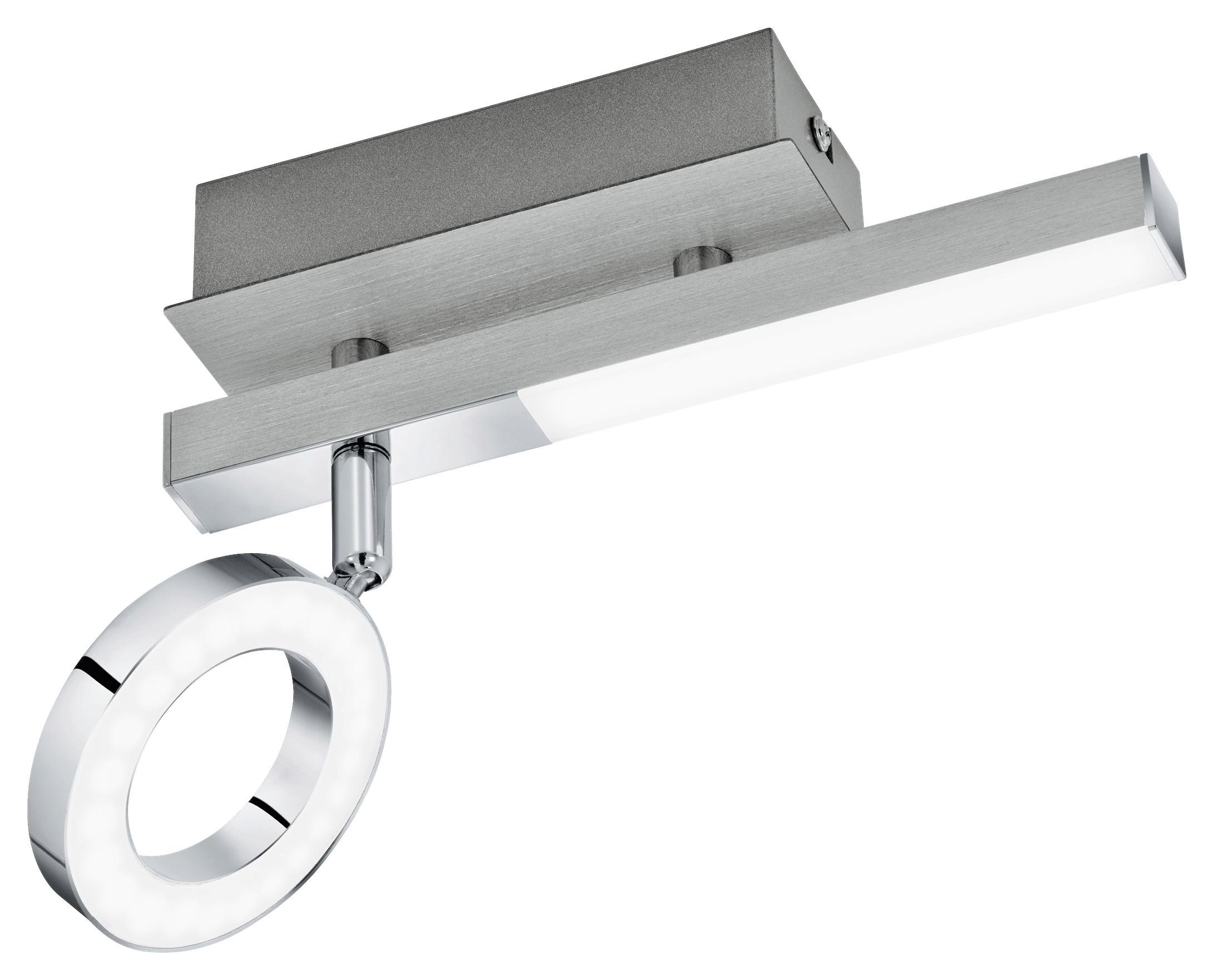 LED-Strahler Cardillio 1 - Chromfarben/Alufarben, MODERN, Kunststoff/Metall (6,5/22,5cm)
