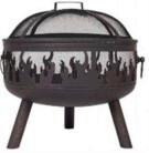 Feuerkorb Feuerstelle mit Funkenschutz - Schwarz, LIFESTYLE, Metall (61,5/43cm)