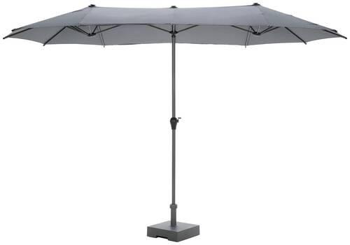 Doppelsonnenschirm Miami Bxhxt: 208x400x236 Cm Anthrazit - Anthrazit, MODERN, Textil/Metall (208/400/236cm) - Beldano
