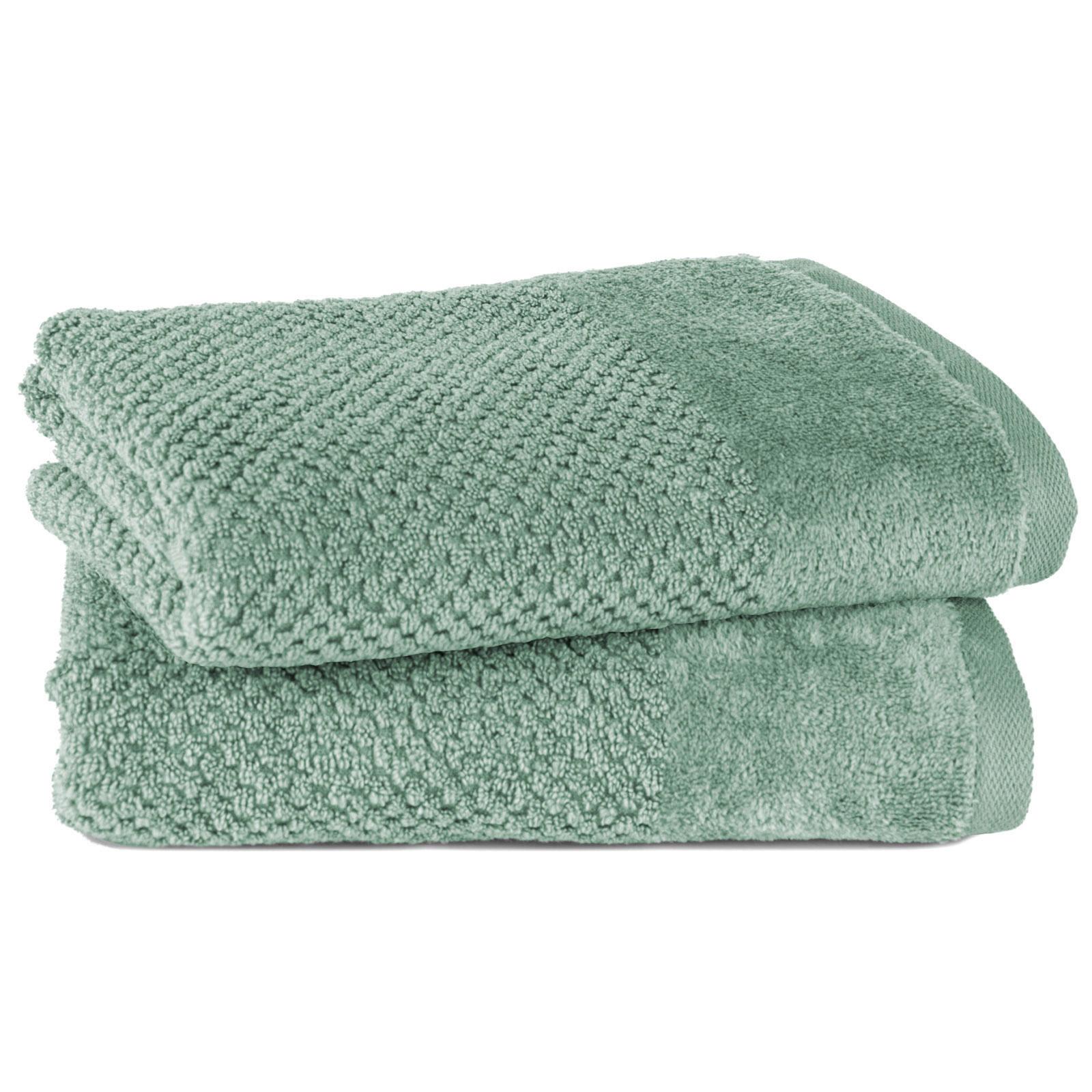 FROTTIERSET Popcorn 2er Set Salbeigrün - Salbeigrün, Basics, Textil (50/100/10cm)