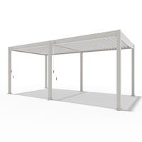Pergola 300x600 Cm Wetterbeständig, Perlmutt - Perlmutt, Basics, Metall (300/600/255cm)
