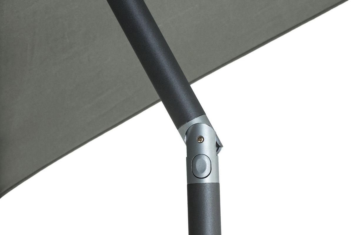 Sonnenschirm BxHxT 250x238x200 cm Anthrazit/Olivgrün - Anthrazit/Olivgrün, KONVENTIONELL, Textil/Metall (250/200cm) - Siena Garden