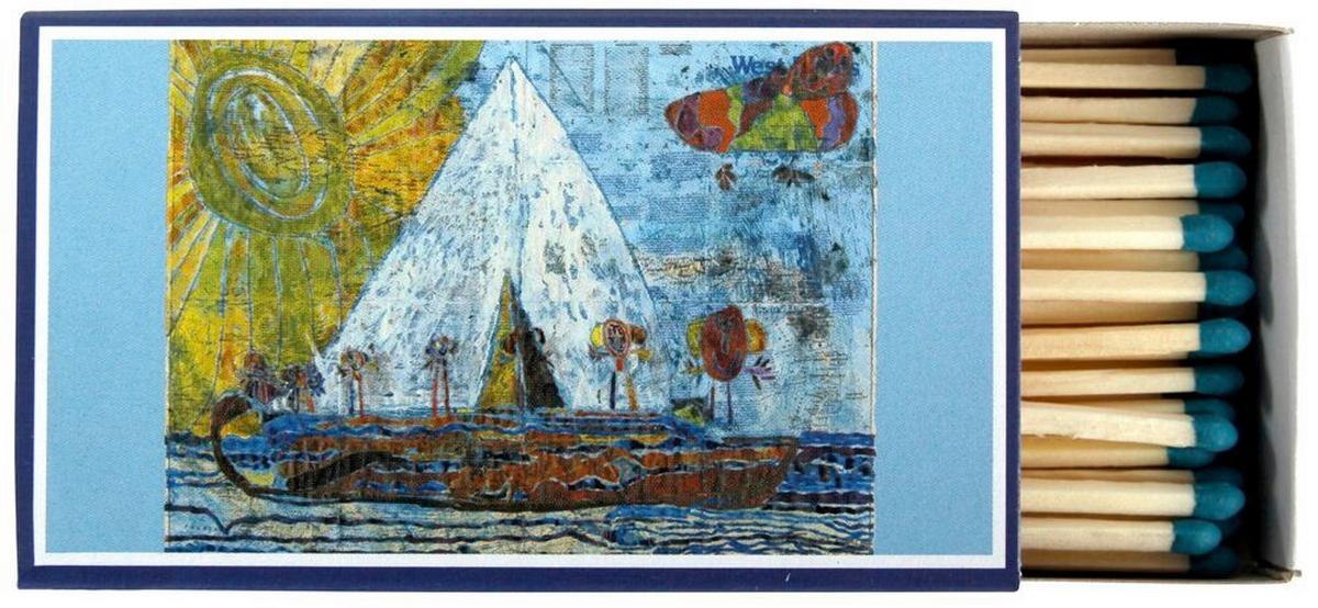 Anzünder 59024 "licht Ins Dunkel" - Blau/Multicolor, KONVENTIONELL, Holz/Papier (11/6,5/2cm)