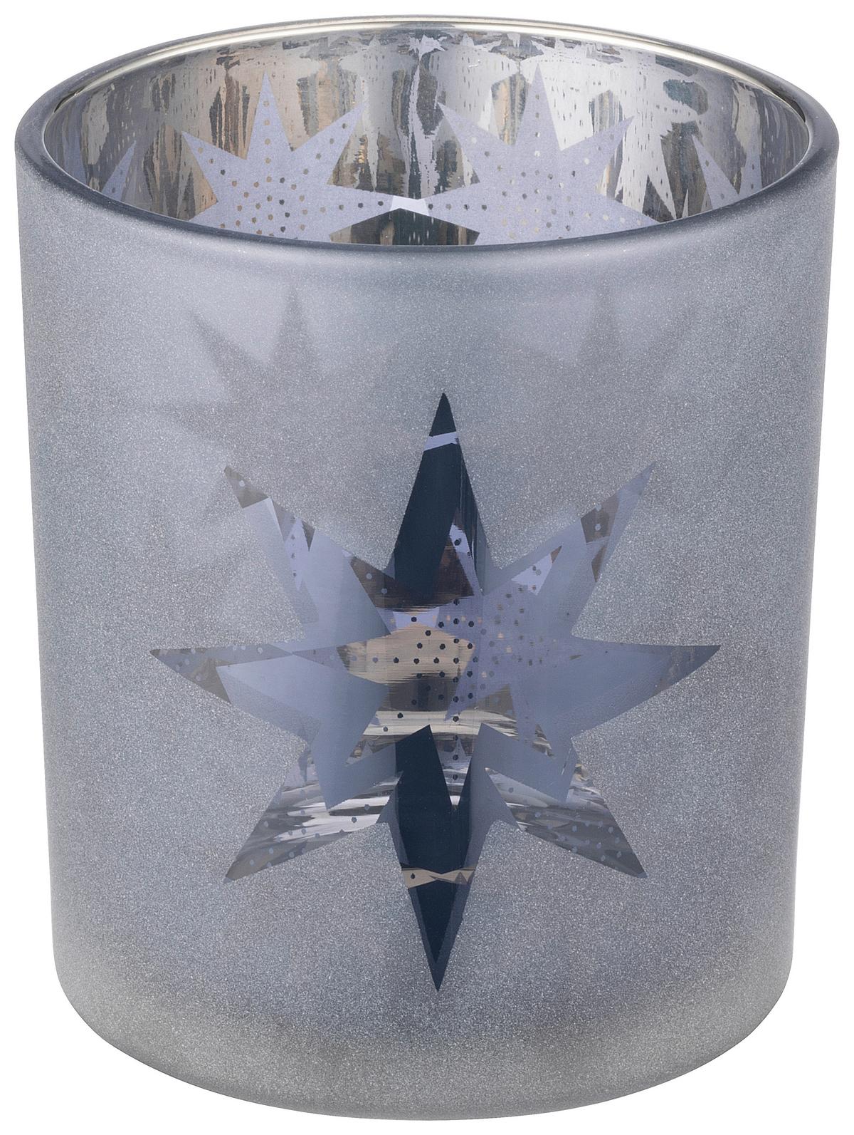 Teelichtglas Nadine - Lila, KONVENTIONELL, Glas (7/8cm) - Luca Bessoni