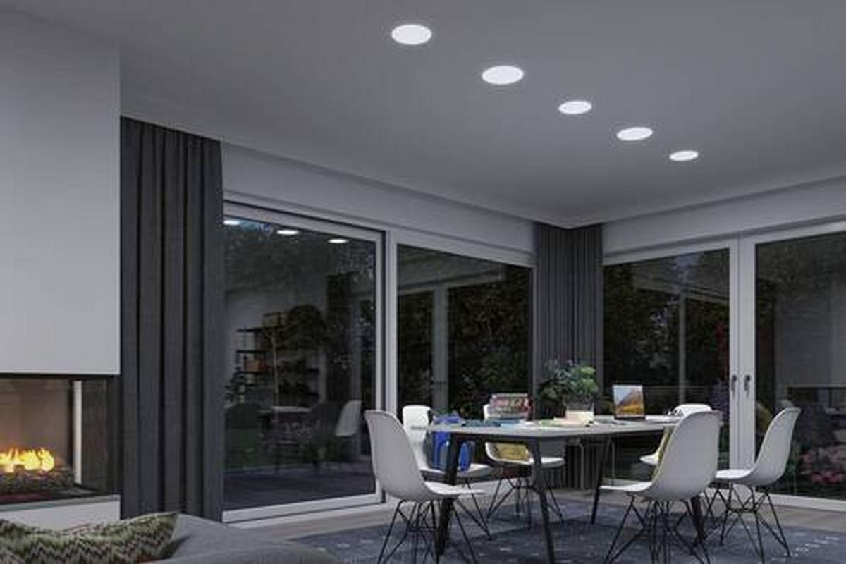 LED-Paneel Ø 18,5 cm dimmbar Rund - Weiß, Basics, Kunststoff (18,5cm) - Paulmann