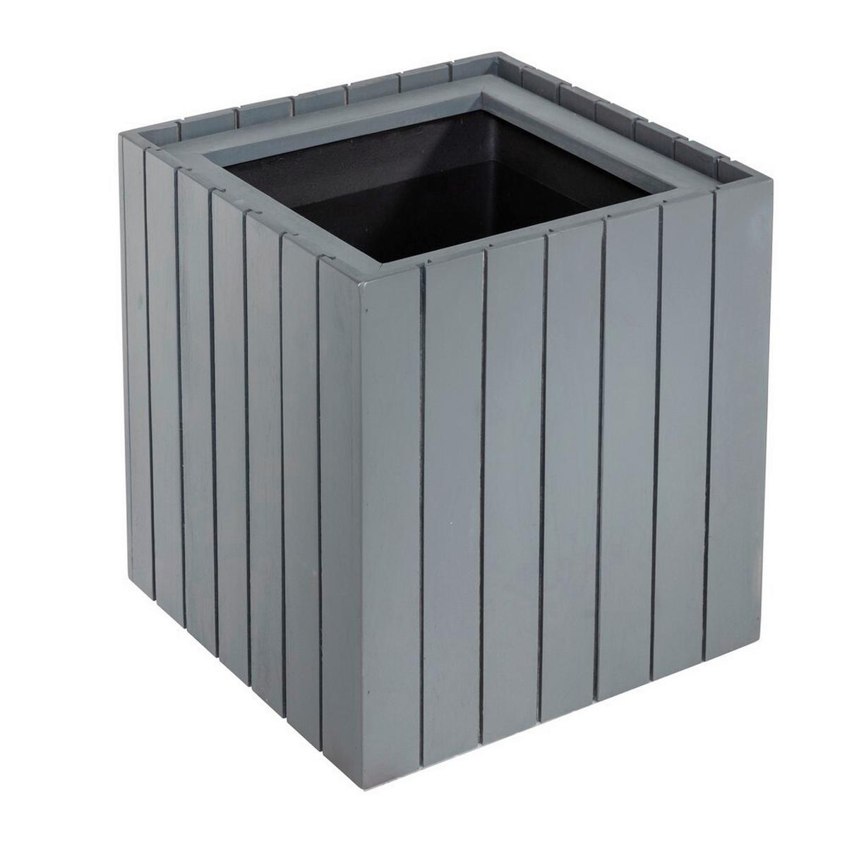 Blumenkasten H: 35 cm, Anthrazit - Anthrazit, Basics, Holz (30/30/35cm) - Prestige Home