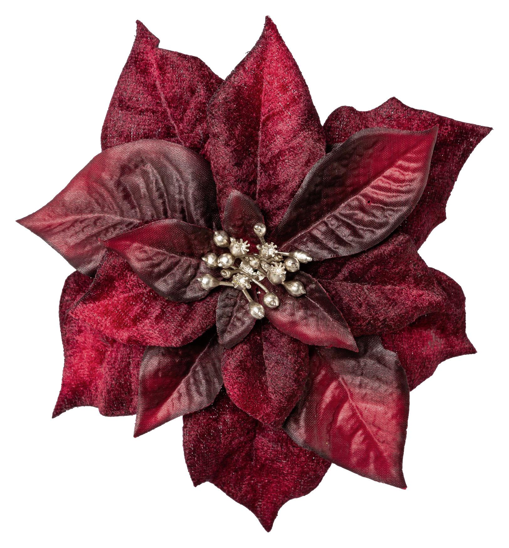 Dekoclip POINSETTIE BURGI ROT