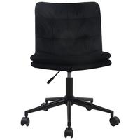 Drehstuhl Elegance Höhenverstellbar Samt Schwarz - Schwarz, MODERN, Kunststoff/Textil (42/98/45cm) - MID.YOU