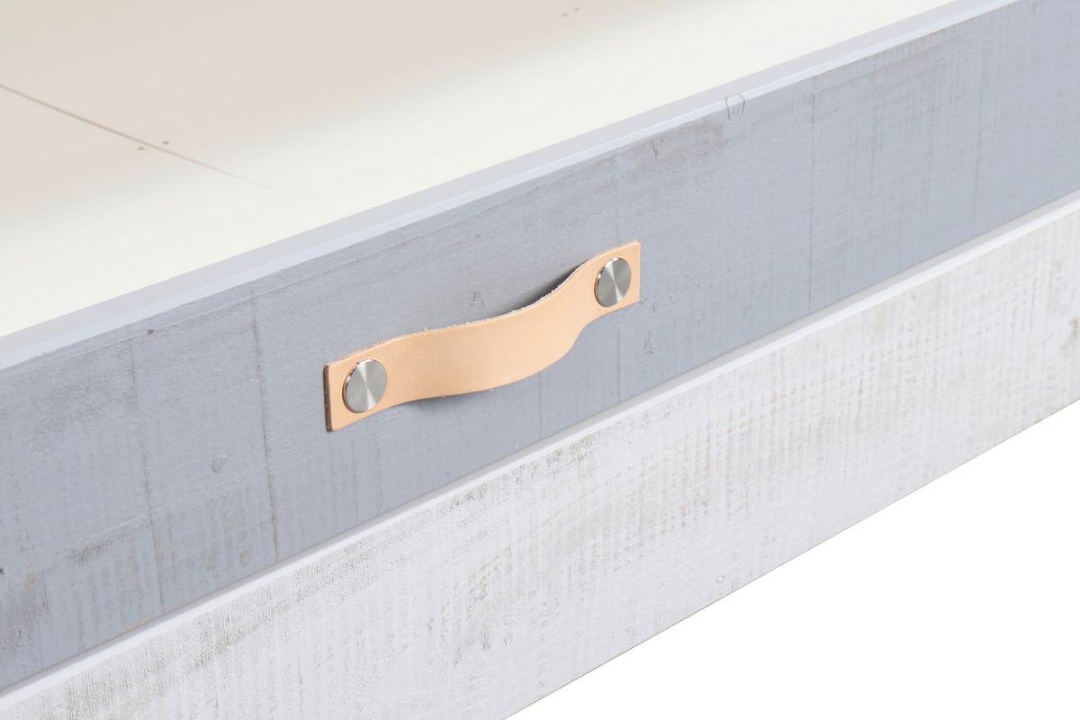 HAUSBETT Weiß/Grau 90x200cm - Weiß/Grau, Design, Holz/Holzwerkstoff (90/200cm) - Livetastic