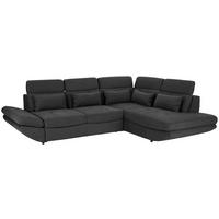 Wohnlandschaft Park - Anthrazit/Schwarz, MODERN, Textil (311/233cm) - Luca Bessoni